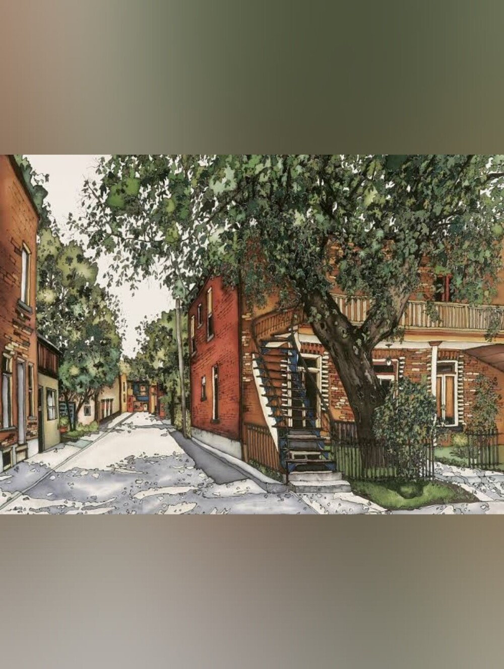 Renée Bovet 'My Sunny Alley 126' on Laminated Wood